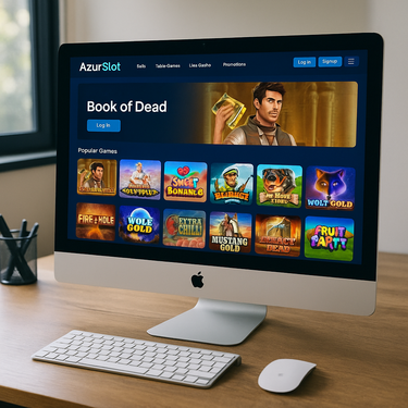AzurSlot Casino - Desktop Platform Interface - User Experience