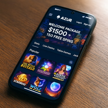 AzurSlot Casino - Mobile Platform - Responsive Gaming